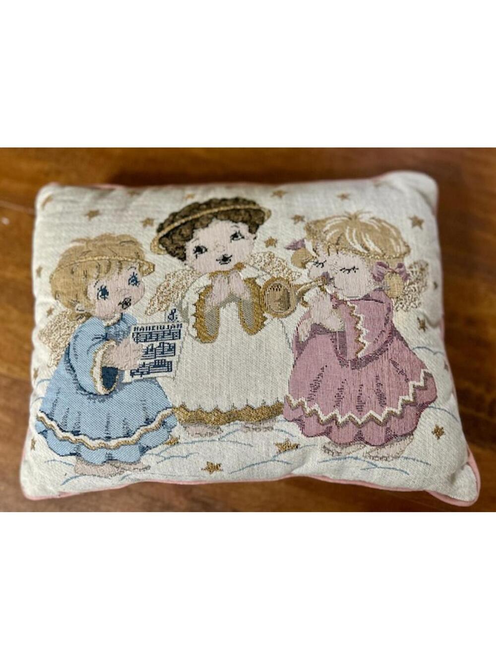 Riverdale Decorative Pillow with Embroidered Angel Design